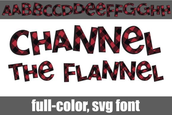 Channel the Flannel: Unleashing a Bold Buffalo Check Typeface