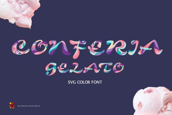Conferia Gelato: A Playful Color Font for Creative Projects