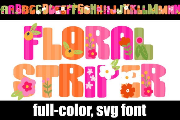 Floral Striper: A Retro Floral Font for Bold Branding