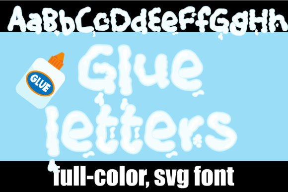 Glue Letters: A Playful Full-Color Font for Creative Projects