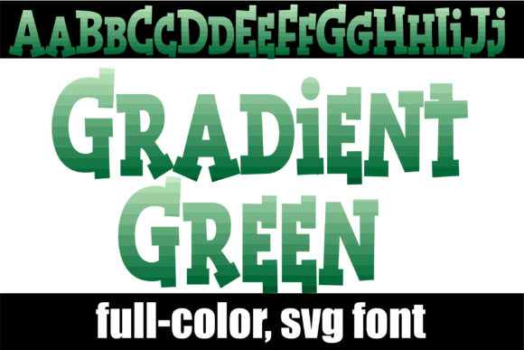 Gradient Green: A Serif Font That Commands Attention