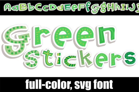 Green Stickers: A Playful SVG Color Font for Vibrant Projects