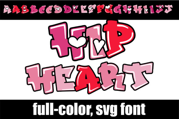 Hip Heart: A Full-Color Typeface for Bold, Modern Projects