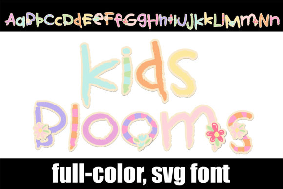 Kid's Bloom: A Whimsical Color Font for Playful Projects