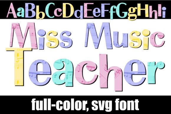 Miss Music Teacher: A Playful Full-Color Font for Creative Projects