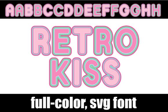 Retro Kiss: A Playful Full-Color Font for Bold Designs