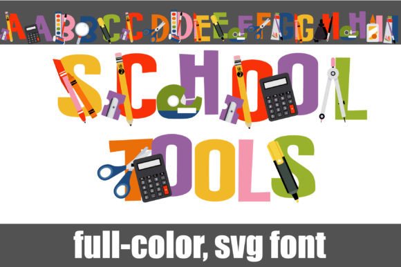 School Tools: A Fresh Take on Bold, Colorful Sans Serif Design