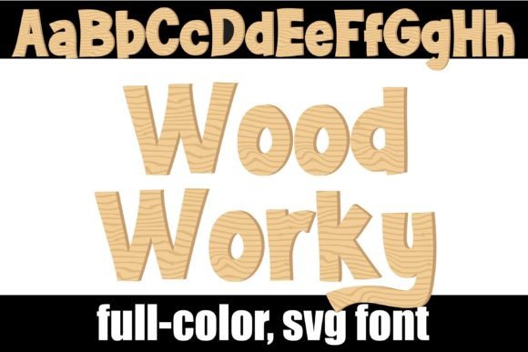 Wood Worky: A Modern Wooden Display Font for Creative Brands